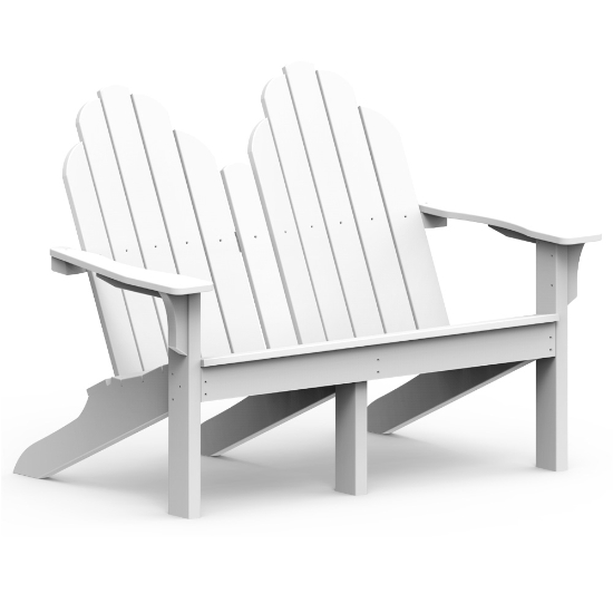 white Classic Adirondack Loveseat