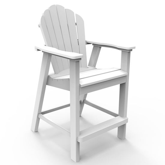Seaside Casual Classic Adirondack Balcony Chairs white