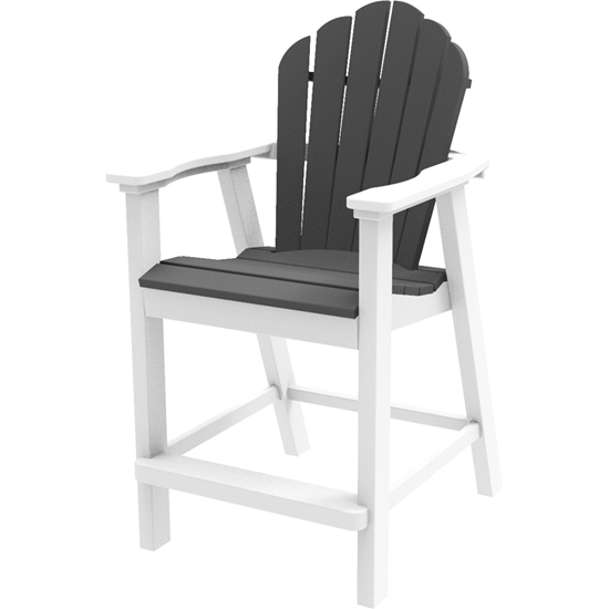 Seaside Casual Classic Adirondack Balcony Chairs grey