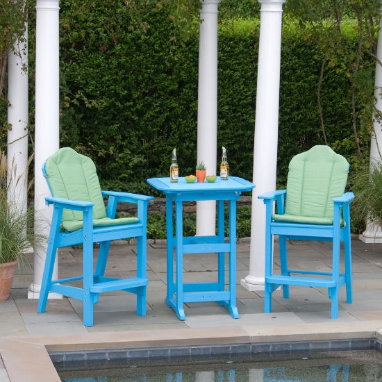 Classic Adirondack Bar Set for 2 with Cushions