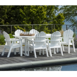 Seaside Casual Classic Adirondack Patio Dining Set for 6 - SC-CLASSIC-SET4