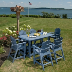 Seaside Casual Classic Adirondack Bar Set for 6 - SC-CLASSIC-SET9