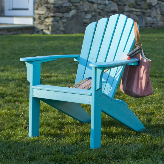 blue Seaside Casual Coastline Harbor View Adirondack