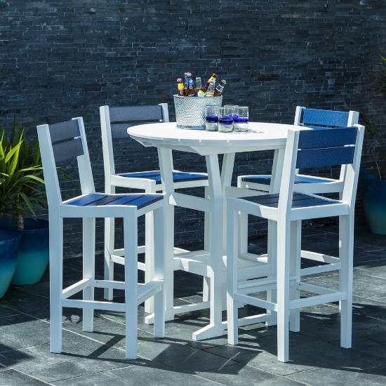 Seaside Casual Coastline Bar Table Set for 4 - SC-COASTLINE-SET1