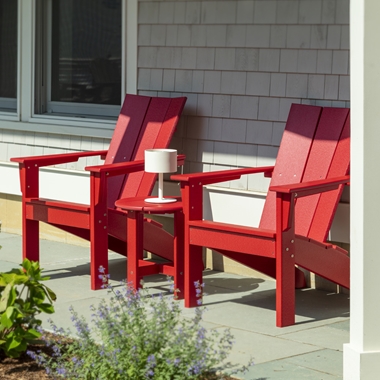 Seaside Casual Coastline Set of 2 Monterey Adirondack Chairs with Side Table - SC-COASTLINE-SET12