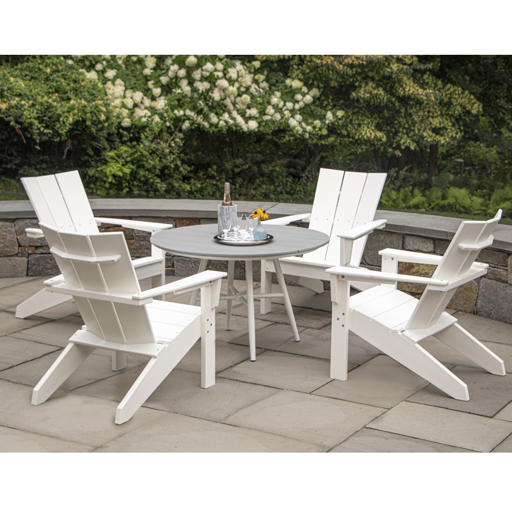 Seaside Casual Coastline Monterey Adirondack Chair Patio Set for 4 - SC-COASTLINE-SET13