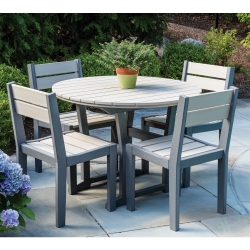 Seaside Casual Coastline Patio Dining Set with Round Table - SC-COASTLINE-SET4