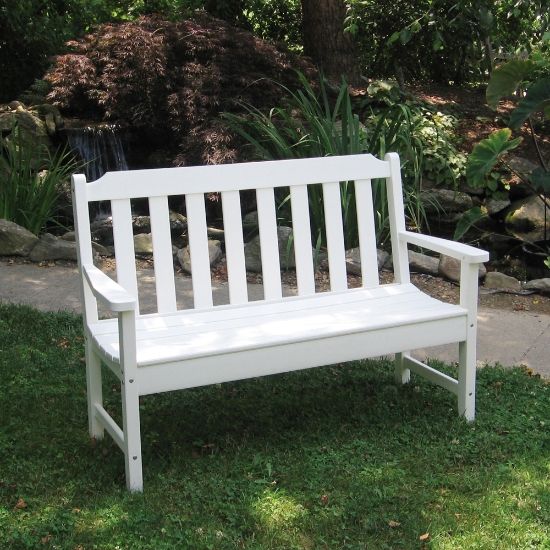 white Newport 48" Bench