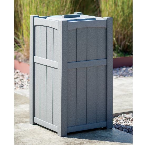 grey Wickford Residential Trash Receptacle