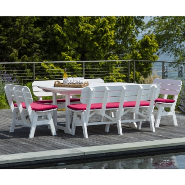 Seaside Casual Portsmouth Bench Dining Set - SC-PORTSMOUTH-SET1