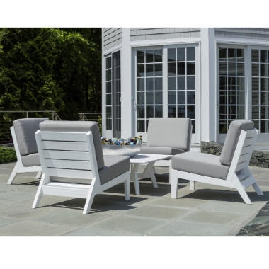 Seaside Casual Dex Armless Club Chair Set for 4 - SC-DEX-SET2