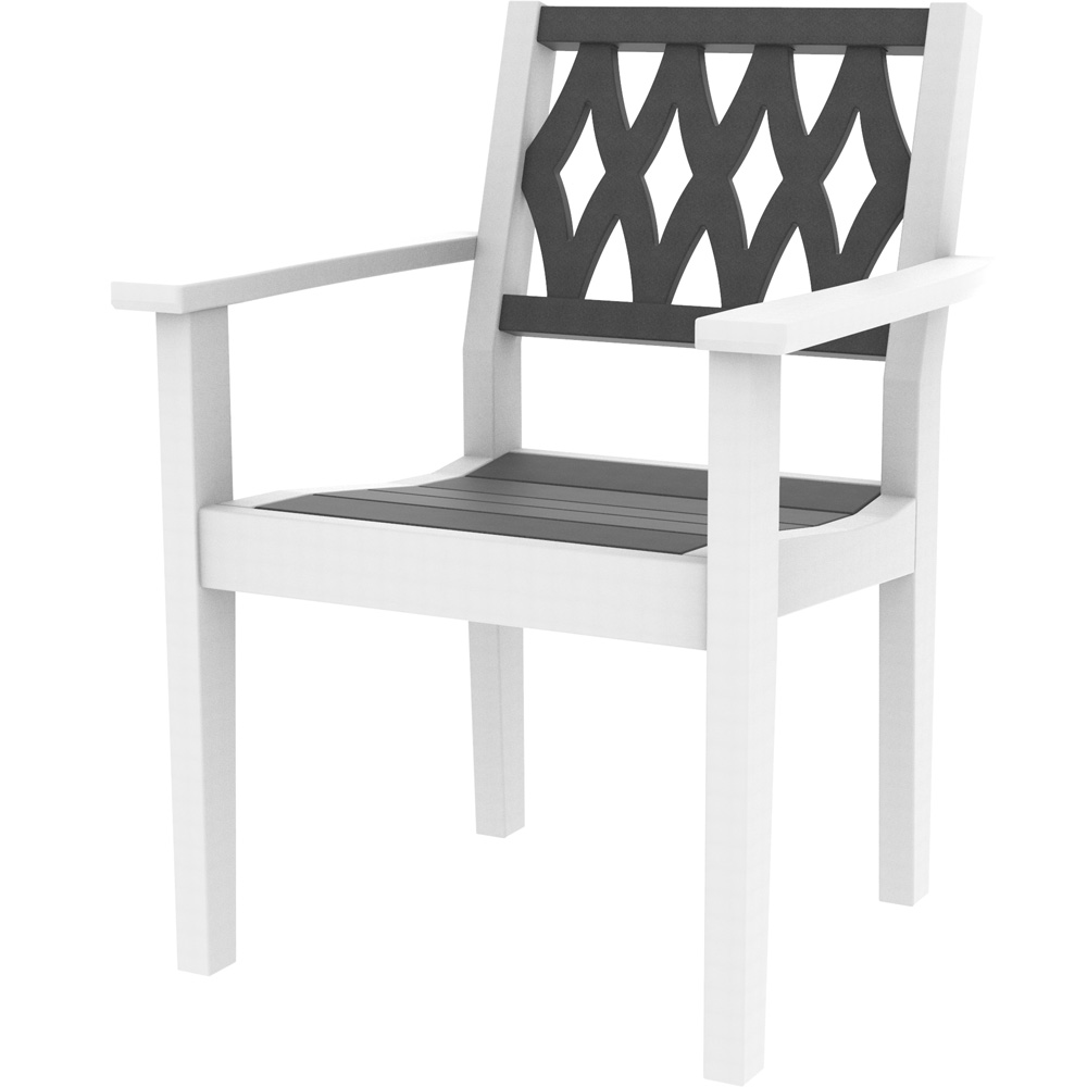 Seaside Casual Greenwich Diamond Dining Arm Chair - SC602D