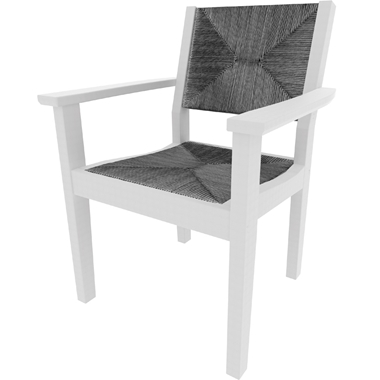 Seaside Casual Greenwich Woven Dining Arm Chair - SC602W