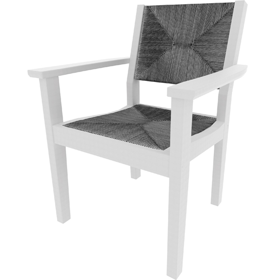 Seaside Casual Greenwich Woven Dining Arm Chairs