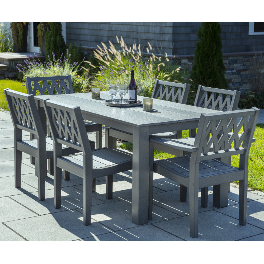 Seaside Casual Greenwich Dining Set with Diamond Chairs - SC-GREENWICH-SET3
