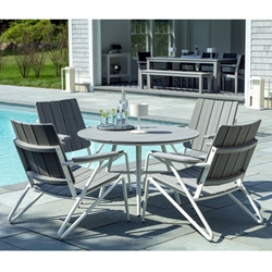 Seaside Casual HIP Club Chair and Table Set for 4 - SC-HIP-SET1