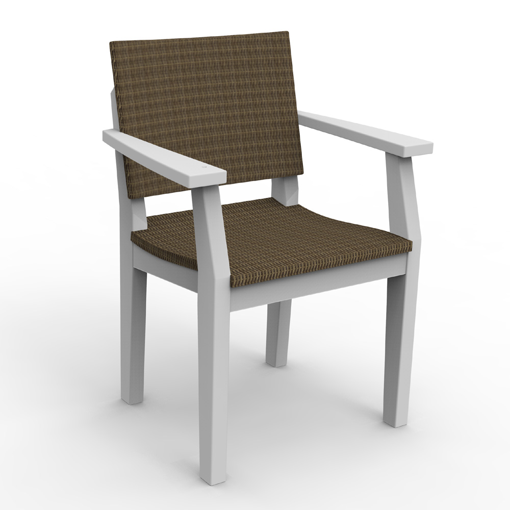 Seaside Casual Mad Woven Dining Arm Chair - SC281W