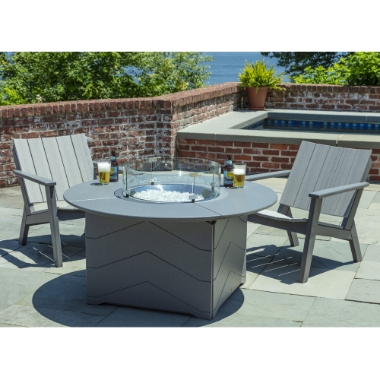 Seaside Casual Mad Chat Chair Fire Pit Patio Set - SC-MAD-SET11