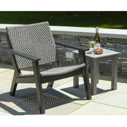 Seaside Casual Mad Woven Lounge Chair and Side Table Set - SC-MAD-SET16