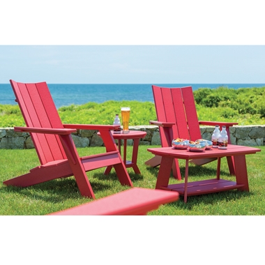 Seaside Casual Mad Adirondack Set with Side Table - SC-MAD-SET20