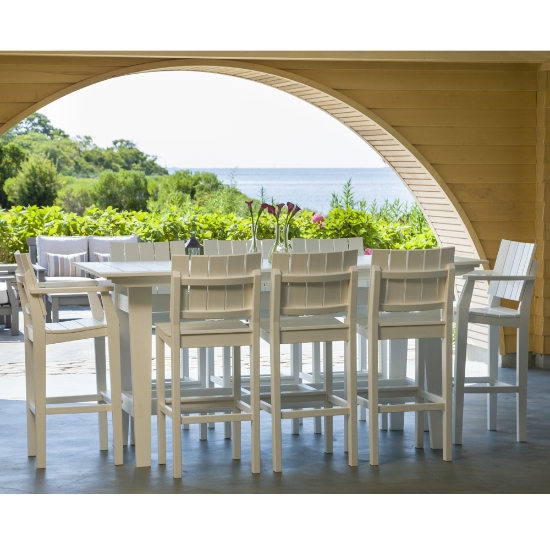 Seaside Casual Mad HDPE Patio Bar Set for 8 - SC-MAD-SET4