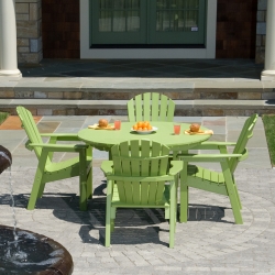 Seaside Casual Adirondack Shellback Outdoor Dining Set - SC-SHELLBACK-SET10
