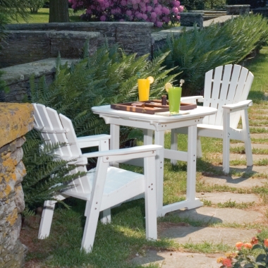 Seaside Casual Adirondack Shellback Bistro Dining Set - SC-SHELLBACK-SET13