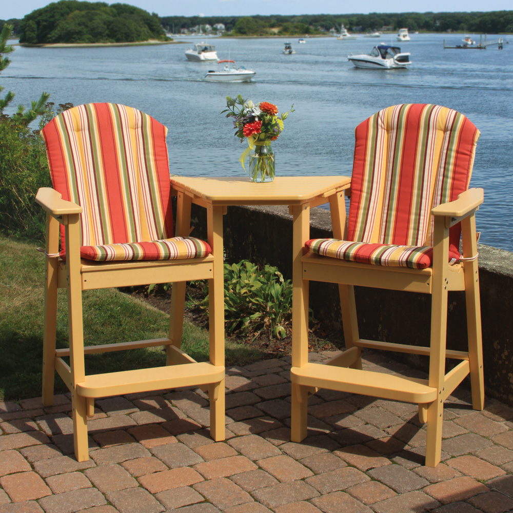 Seaside Casual Adirondack Shellback Bar Chair Tete-A-Tete Set - SC-SHELLBACK-SET14