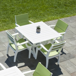Seaside Casual SYM Square Dining Set - SC-SYM-SET6