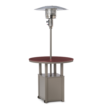 Telescope Casual Propane Patio Heater with 42" Round MGP Table Top - T120-7F50-7FX0