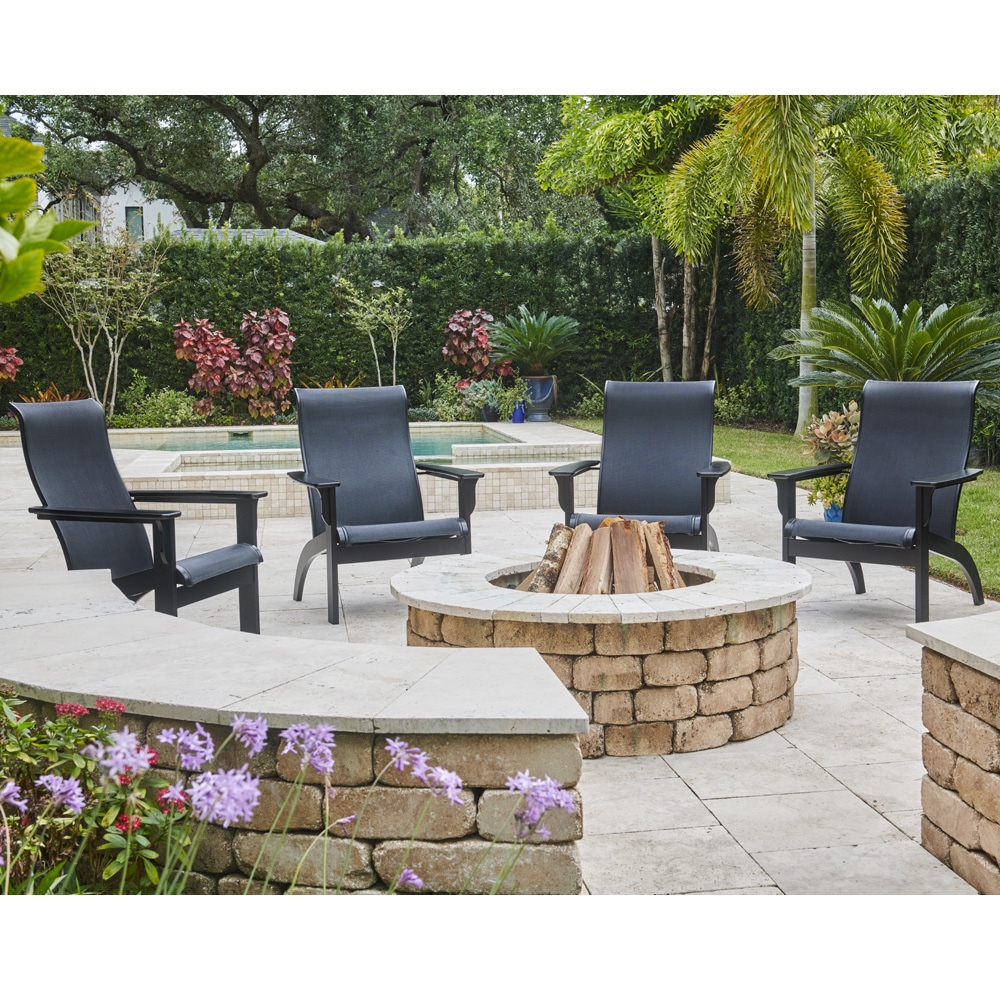 Telescope Casual Adirondack Sling Chair Patio Set - TC-ADIRONDACK-SET5