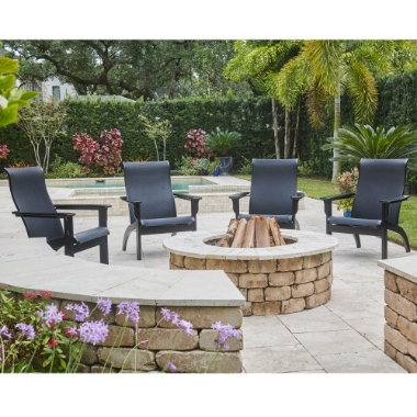 Telescope Casual Adirondack Sling Chair Patio Set - TC-ADIRONDACK-SET5