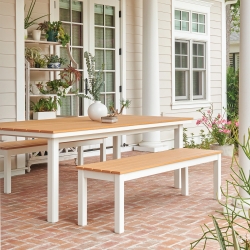 Telescope Casual Bazza Outdoor Bench Dining Set - TC-BAZZA-SET12