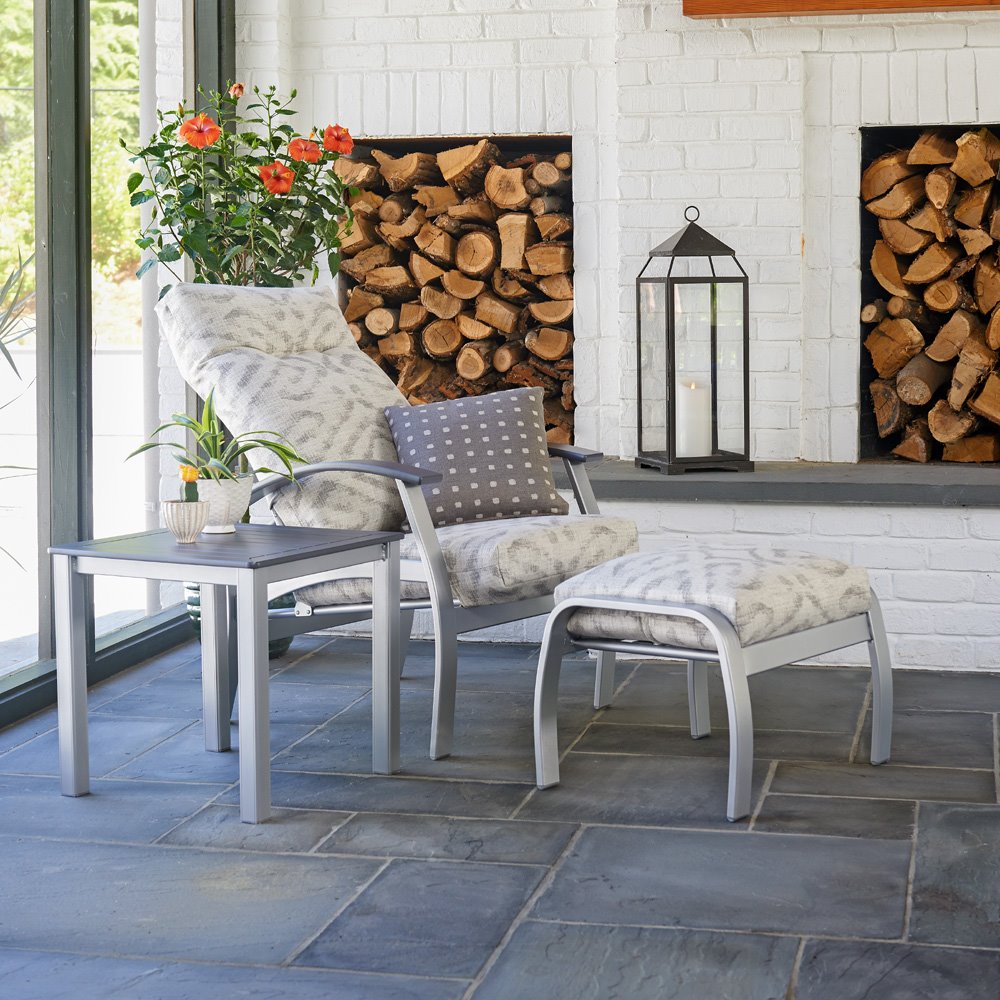 Telescope Casual Belle Isle Cushion Adjustable Lounge Chair and Ottoman Set - TC-BELLEISLE-SET07