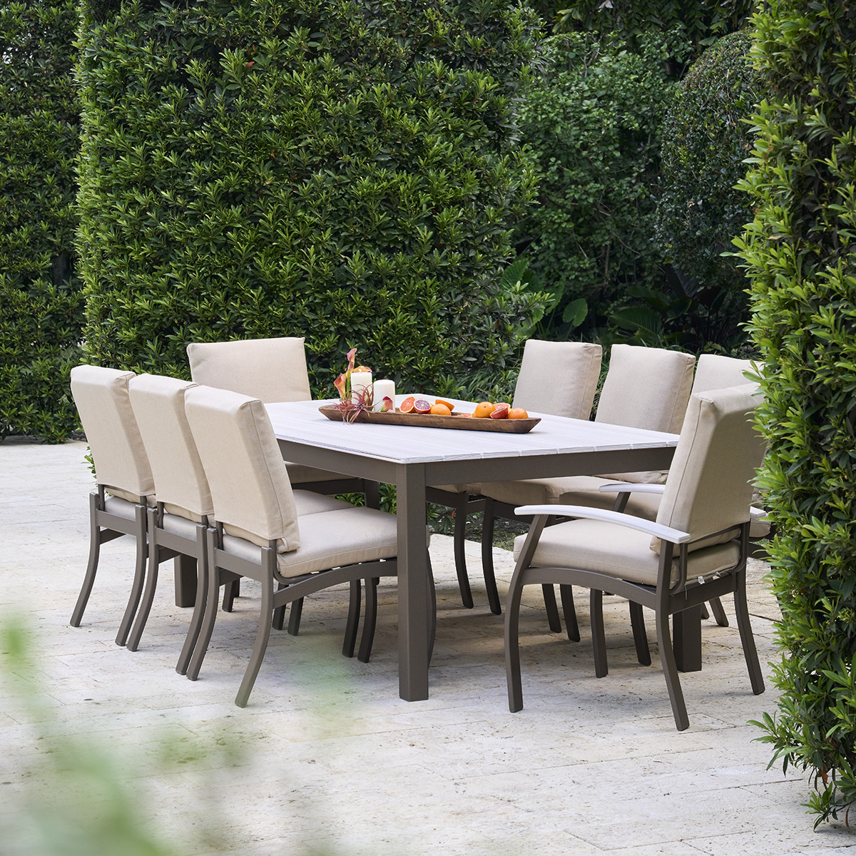 Telescope Casual Belle Isle Cushion Cafe Patio Dining Set - TC-BELLEISLE-SET14