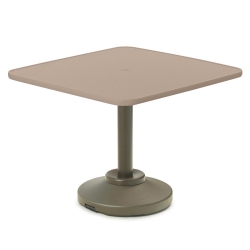 Telescope Casual 36" Square Cascade MGP Dining Table with Weighted Pedestal Base - T930-2P20