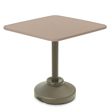 Telescope Casual 36" Square Cascade MGP Balcony Table with Weighted Pedestal Base - T930-3P20