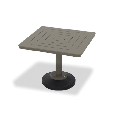 Telescope Casual MGP Dash 36" Square MGP Slat Dining Table with 80 lb Weighted Pedestal Base - T110D-2P20