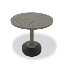 Telescope Casual MGP Dash 42" Round MGP Slat Balcony Table with 80 lb Weighted Pedestal Base - T120D-3P20