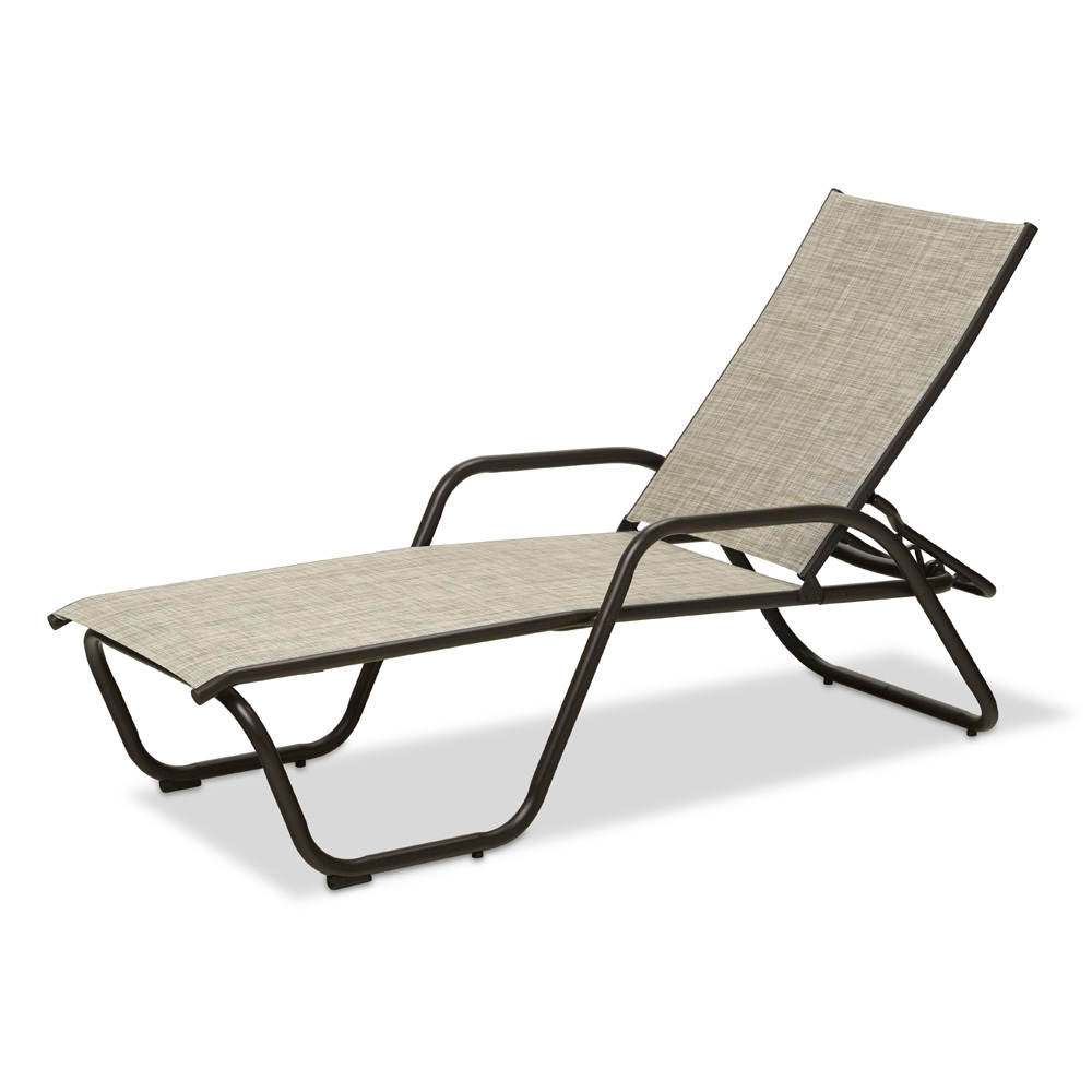 Gardenella Sling Four Position Lay Flat Stacking Chaise 