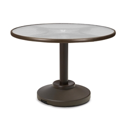 Telescope Casual 36" Round Glass Top Dining Table with Weighted Pedestal Base - 5960-2P20