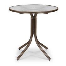 36" Round Balcony Height Table with Glass Top