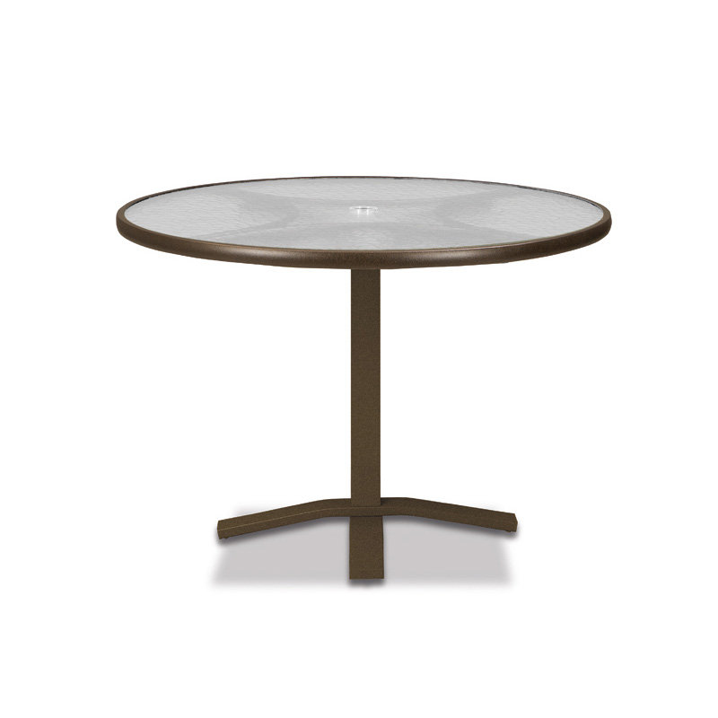 Telescope Casual Glass Top 36 Round, 36 Round Pedestal Dining Table Set