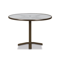 Telescope Casual Glass Top 36" Round Balcony Height Table with Pedestal Base - 5960-TOP-3X20