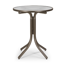 30" Round Balcony Height Table with Glass Top