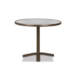 Telescope Casual Glass Top 30" Round Balcony Height Table with Pedestal Base - 5980-TOP-3X20