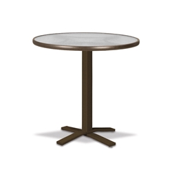 Telescope Casual Glass Top 30" Round Bar Table with Pedestal Base - 5980-TOP-4X20