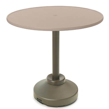 Telescope Casual 42" Round Hammered MGP Bar Table with Weighted Pedestal Base - T900-4P20