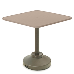 Telescope Casual 36" Square Hammered MGP Balcony Table with Weighted Pedestal Base - T930-3P20