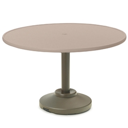 Telescope Casual 48" Round Hammered MGP Dining Table with Weighted Pedestal Base - T970-2P20